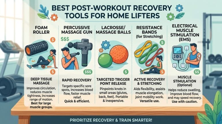 Best Post Workout Recovery Tools for Home Lifters (Foam Roller, Massage Gun, etc.) 2 Best Post Workout Recovery Tools for Home Lifters (Foam Roller, Massage Gun, etc.)