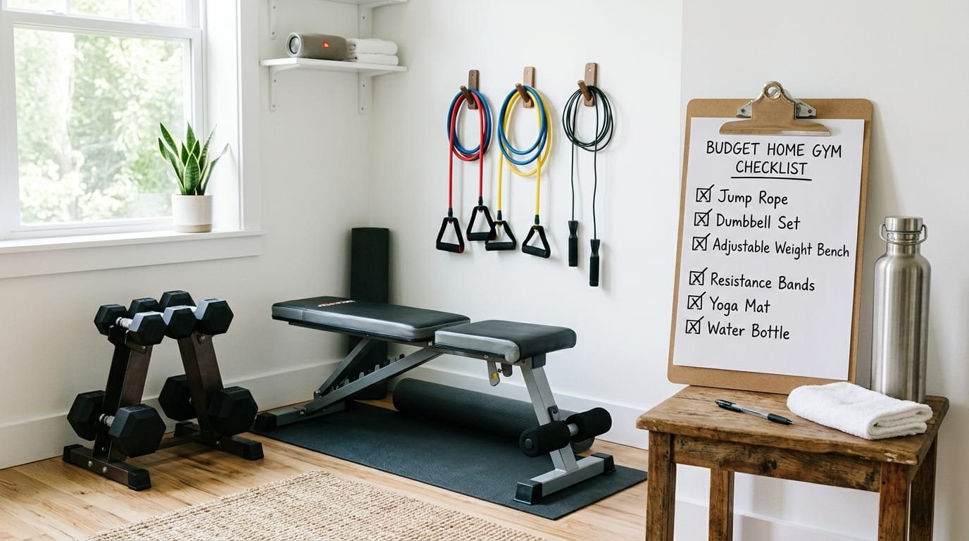 Budget Home Gym Checklist for Strength + Cardio Without Breaking the Bank