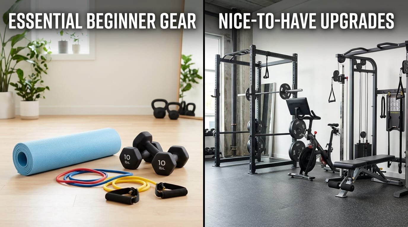 Essential Home Gym vs. Nice-to-Have Equipment for a Beginner
