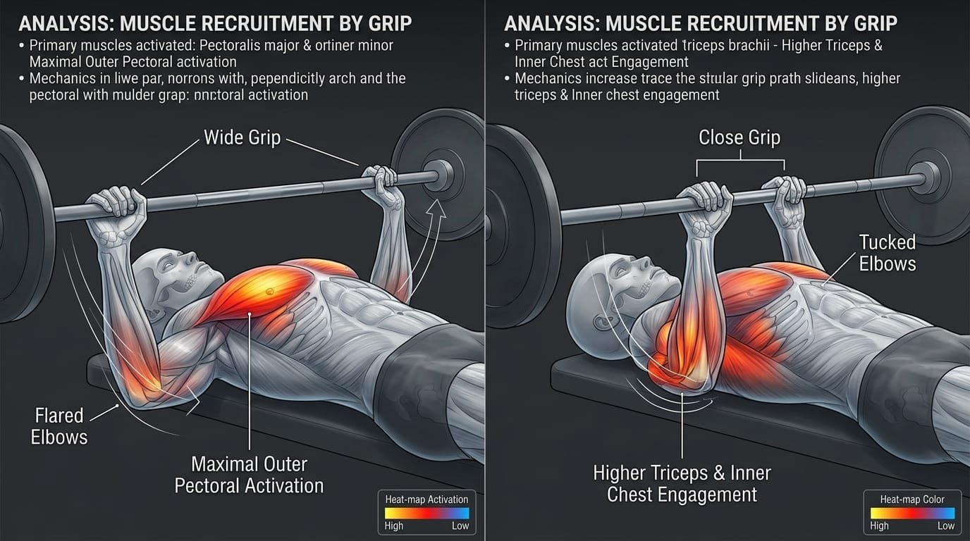 How Arm Path Affects Chest Activation in Bench Press Variations