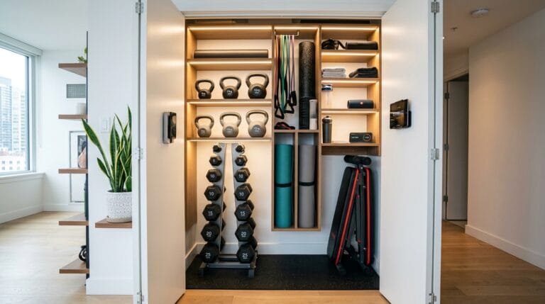 How to Build a Compact Apartment Gym That Fits in a Closet 4 How to Build a Compact Apartment Gym That Fits in a Closet