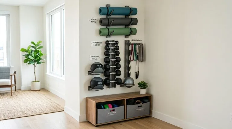 How to Organize and Store Home Gym Gear in a Small Space