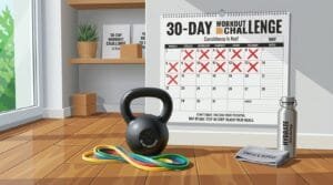 30-Day Challenge Ideas Using Only a Kettlebell and Resistance Bands
