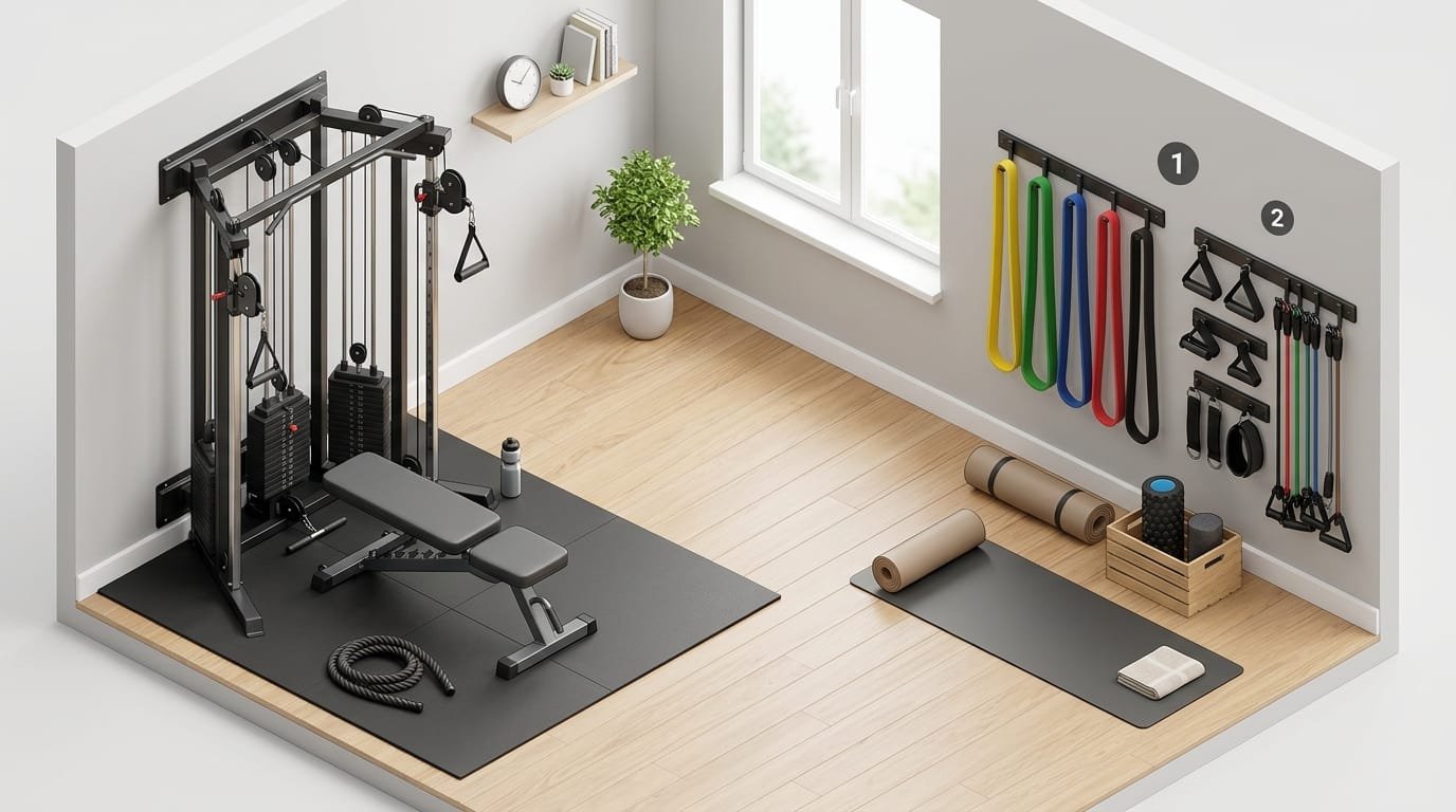 Cable Machine vs. Resistance Bands for Home Strength Training